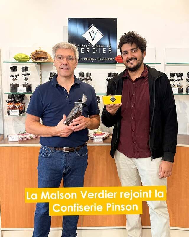 Ashvin Verdier, gérant de la Maison Verdier, et Patrick Rangeard, responsable de la Confiserie Pinson.